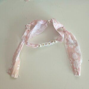 Fabric Bracelet XOXO Floral Handmade Jewelry Bespoke